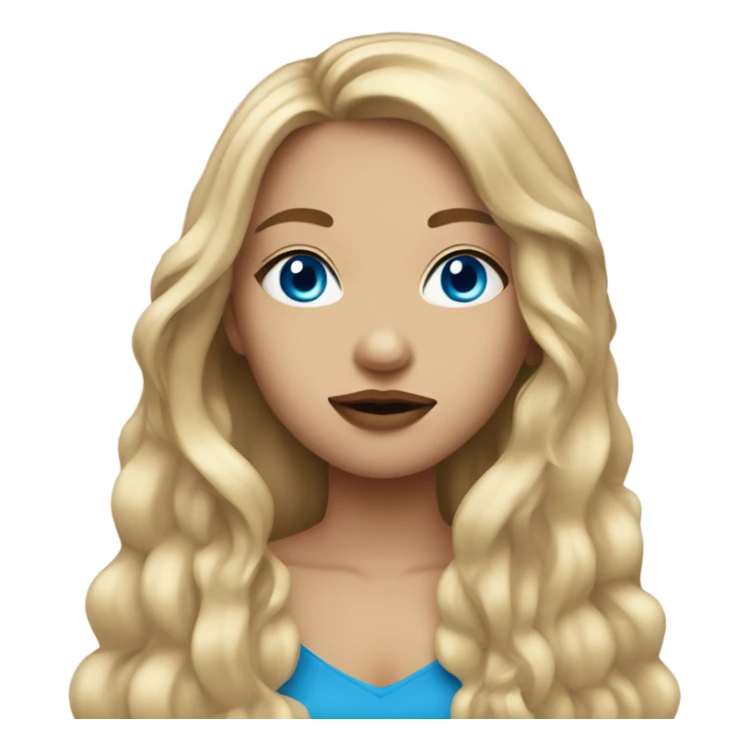 girl with really long hair blue eyes, full lips sticker