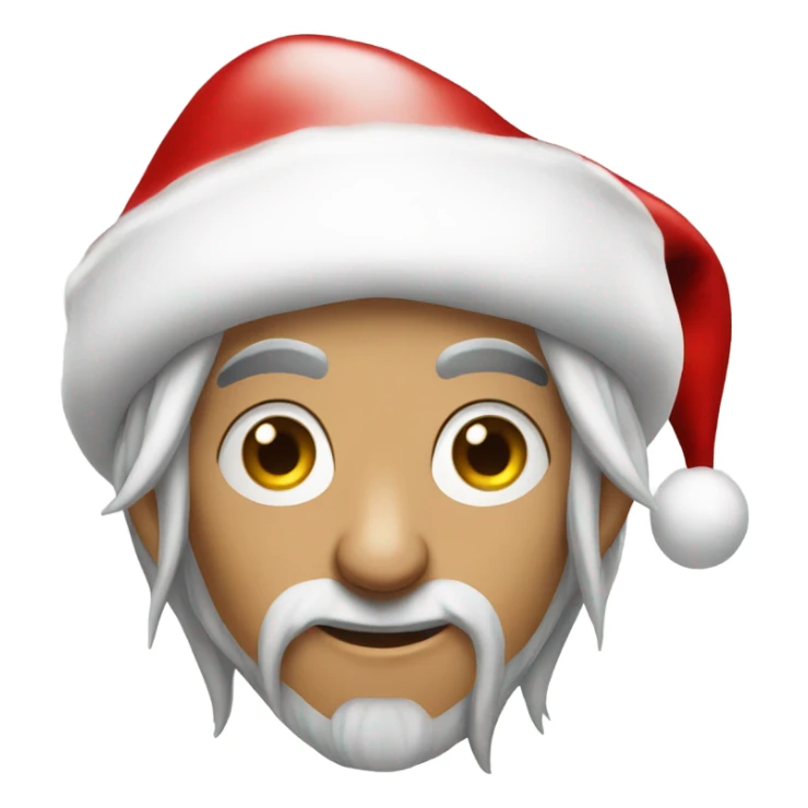 rogue male elf fantasy wearing santa hat sticker