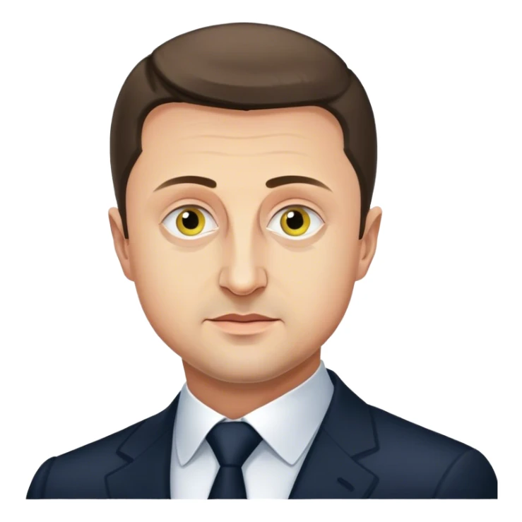 Photorealistic Vladimir Zelensky sticker