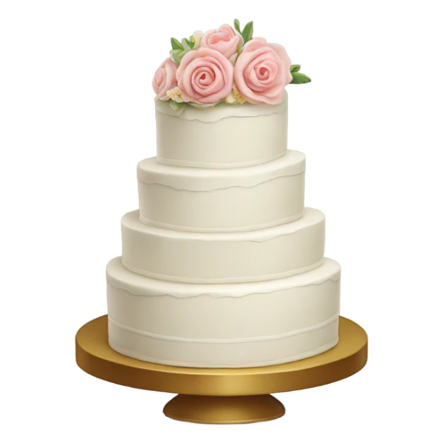 Realistic slice of wedding cake sticker