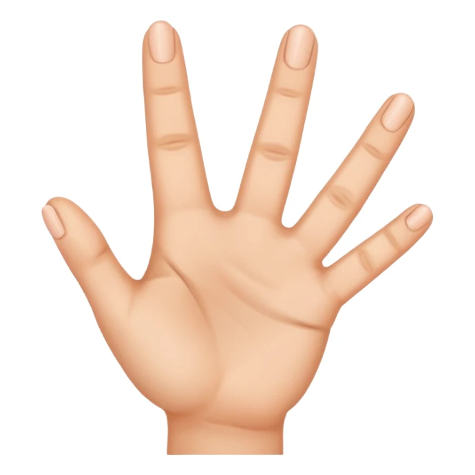 a hand with three fingers up and two fingers down  sticker