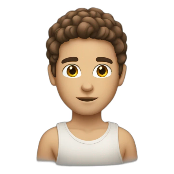 Daniel nass brazilian white skin brown hair sticker