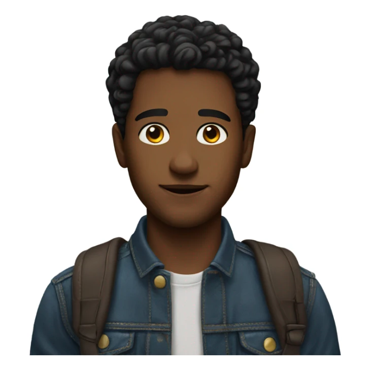 realistic portrait of solo boy sticker