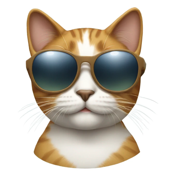 Cat with sunglasses sticker