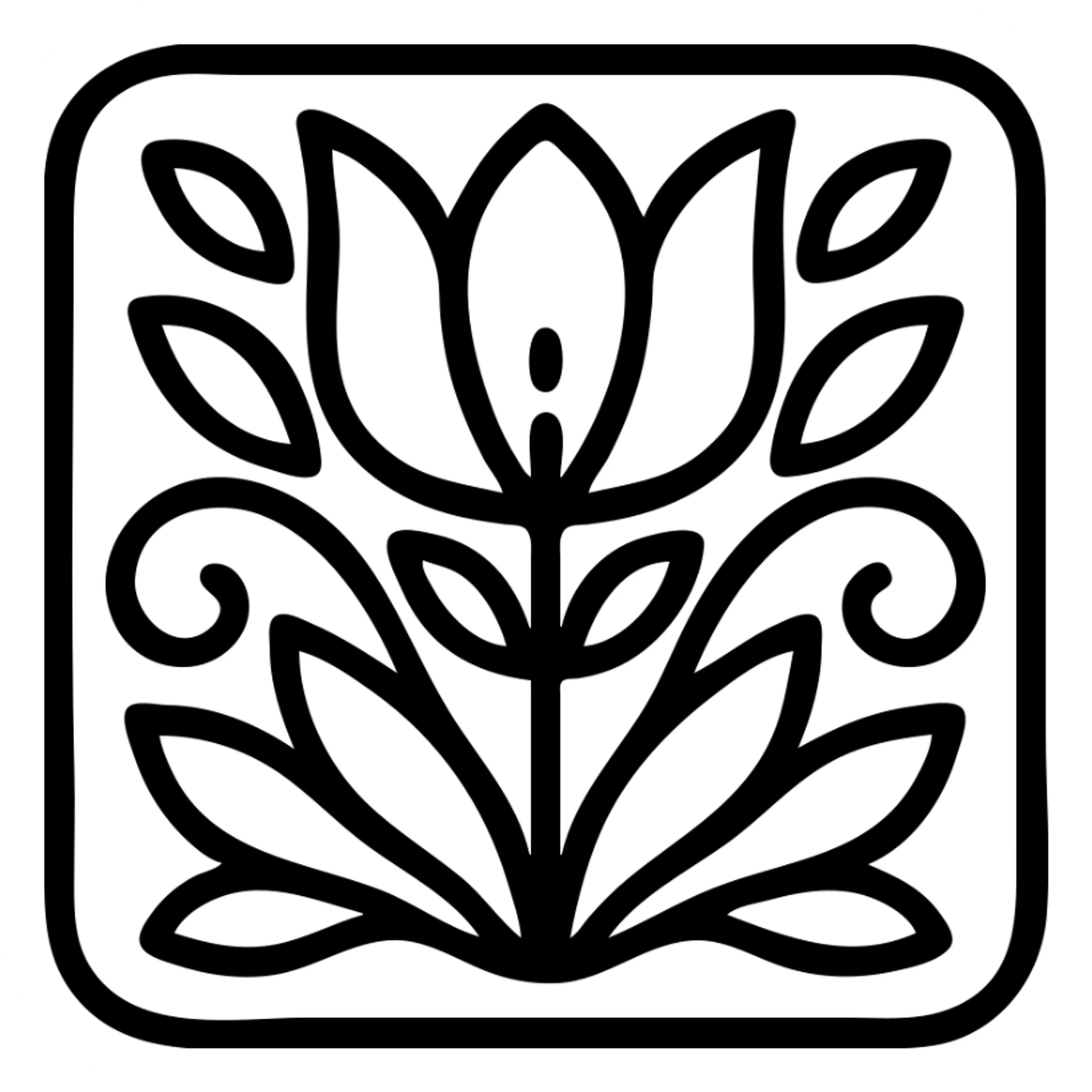 stencil pattern in African floral style sticker