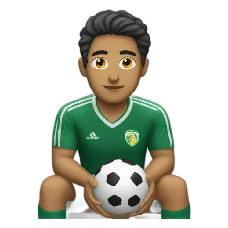 latino soccer player waiting on the bench sticker