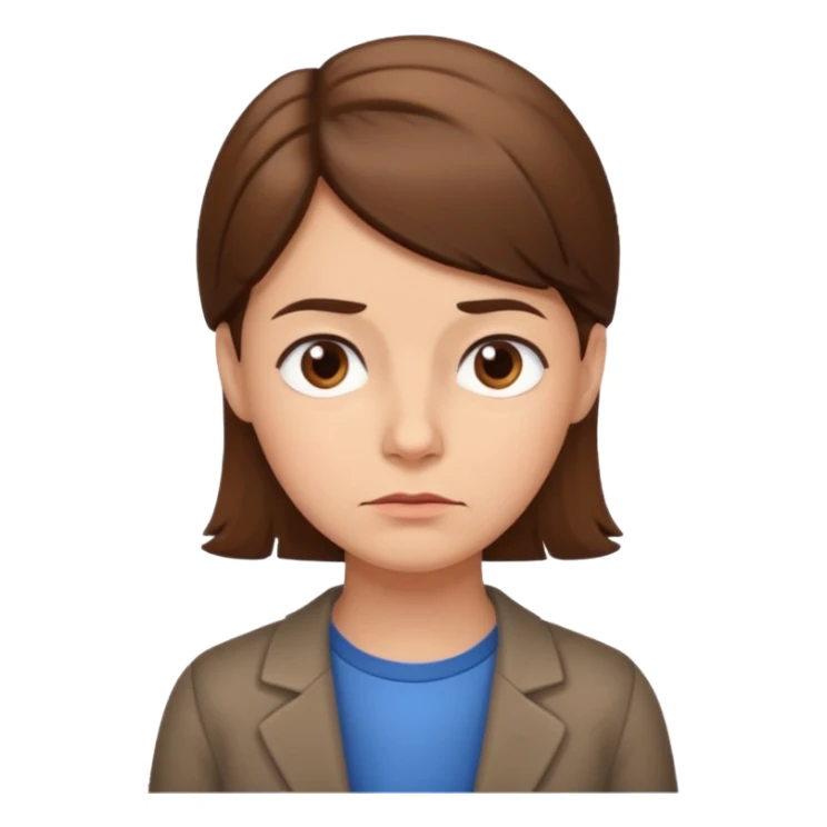 A thoughtful kindergardenteacher with a raised eyebrow and questioning look. sticker