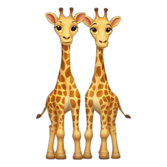 Couple girafe et rhinocéros sticker