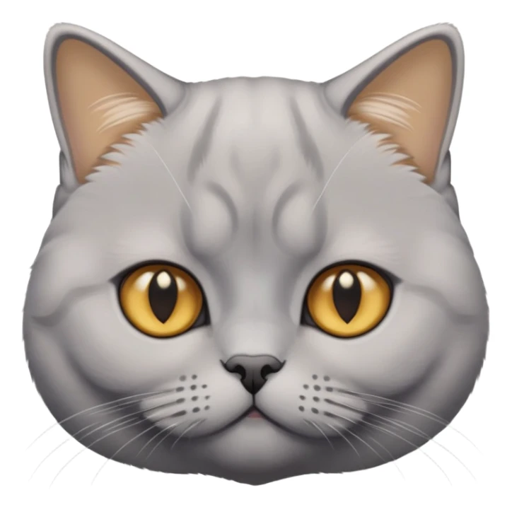 Silver golden British shorthair cat with thick dense coat sticker