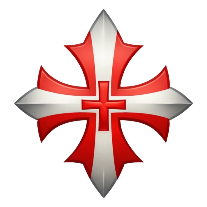 the red cross of the knights templar sticker
