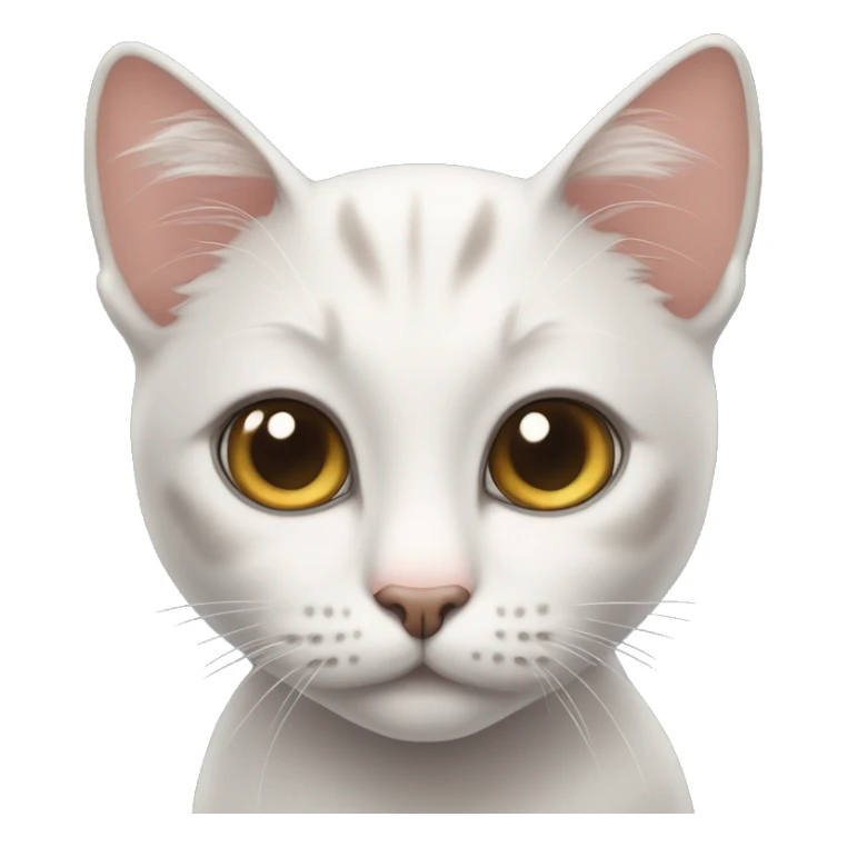 Sweet cat looking straight with big eyes  sticker