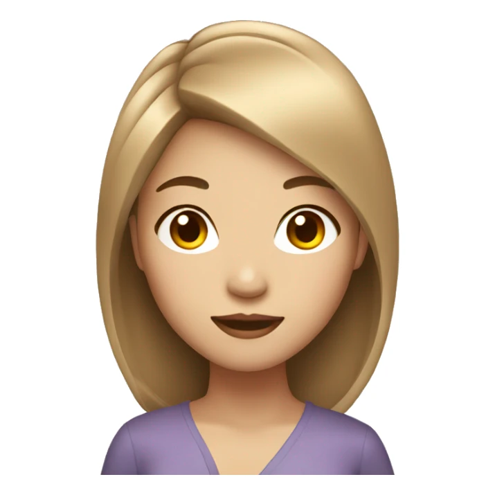 glamorous asian girl with light brown hair sticker