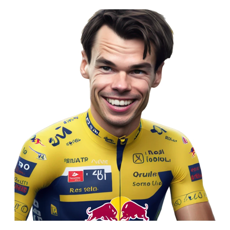 Primoz roglic avec un maillot red bull  sticker