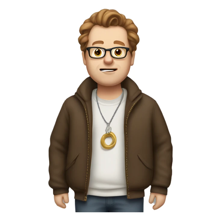 Carl wheezer rapper with brown hair sticker