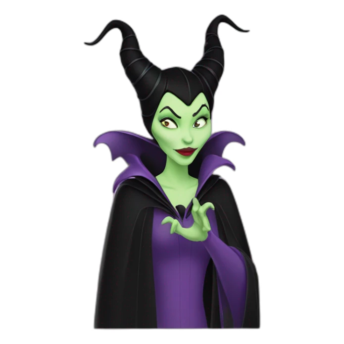 Maleficent sending a kiss with hand sticker