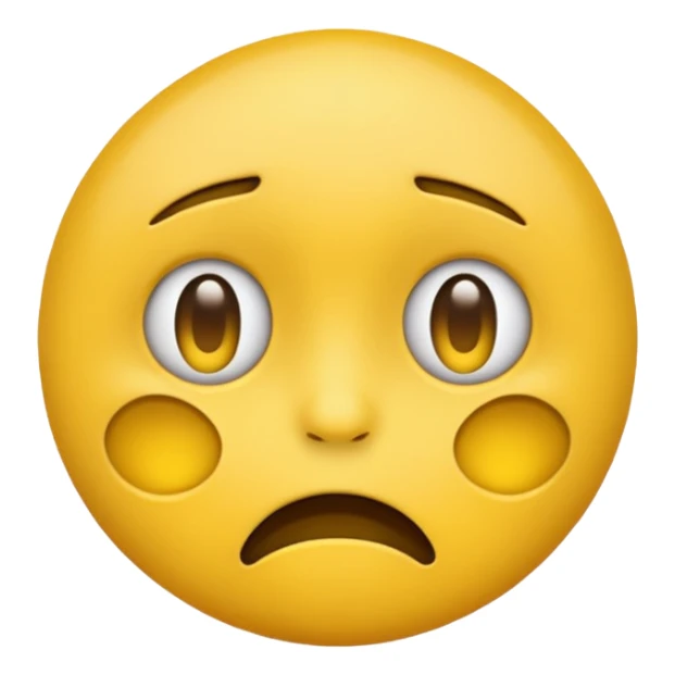 Darkened yellow emoji-face of despair sticker