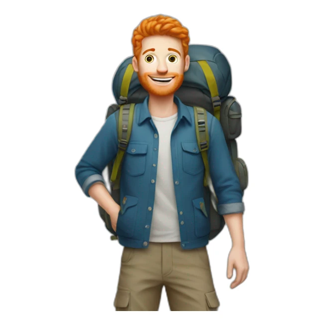 tall ginger male college student who likes to hike sticker