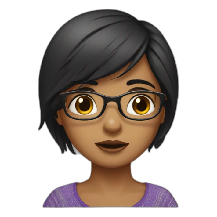 Indian girl with specs crying ￼ sticker