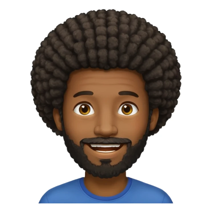 beared and fade hair afro black man man sticker