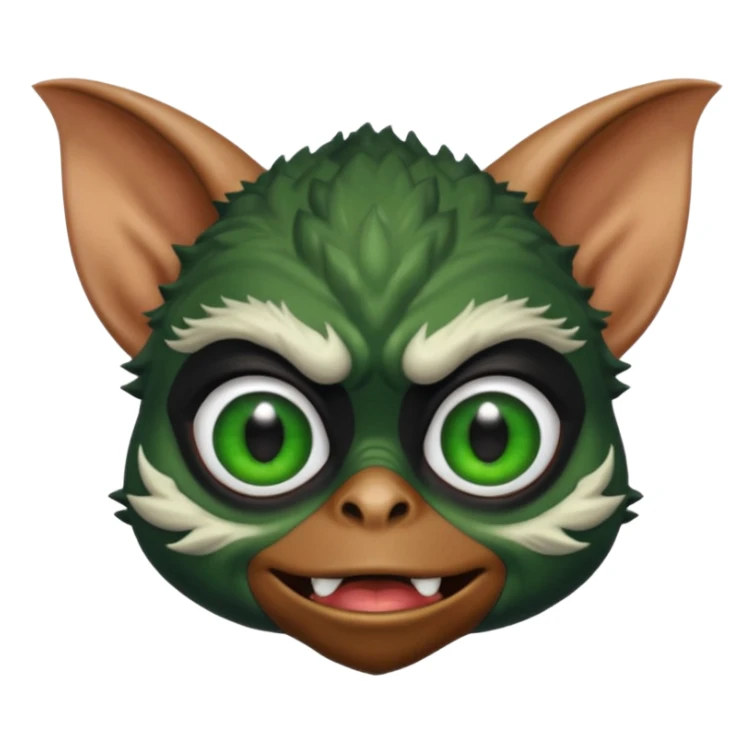 Gremlin with black skin, face only sticker