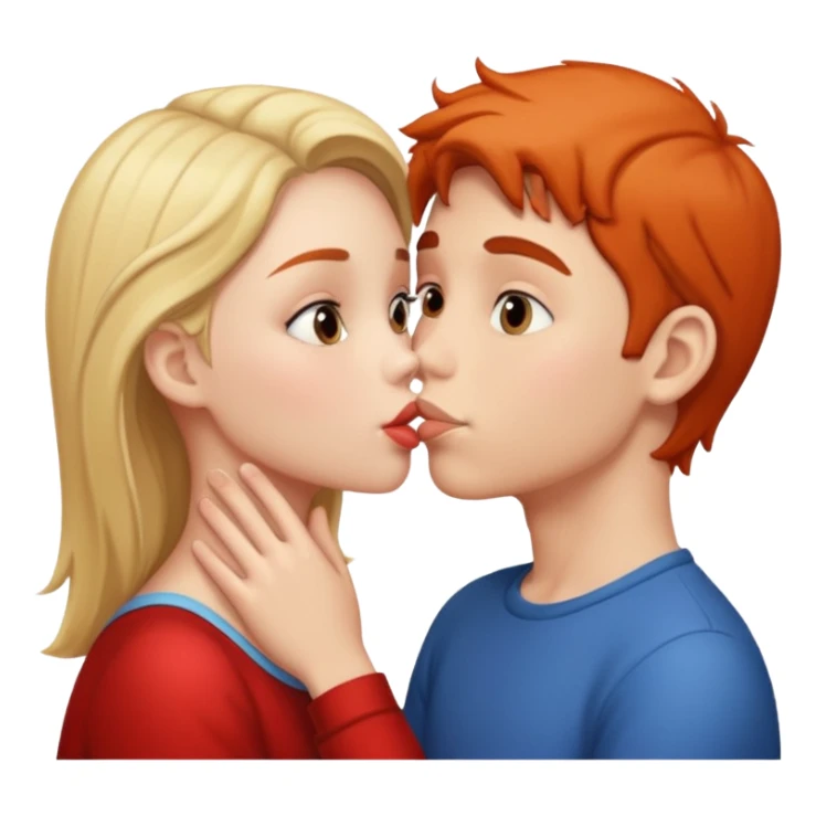 Boy girl kissing  sticker