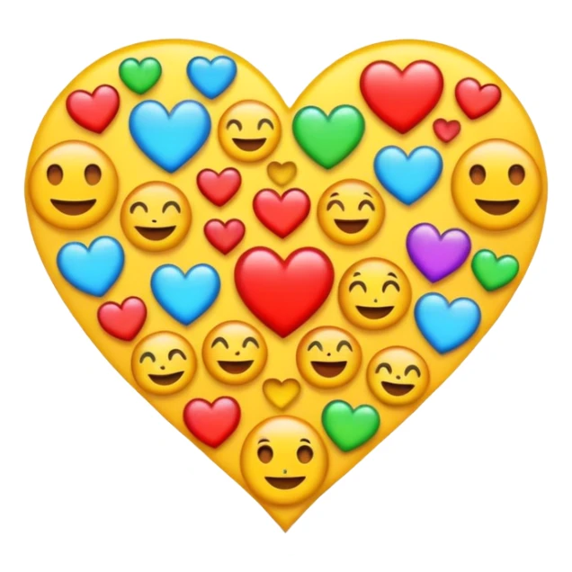 Susunkan aku emoji menjadi sebuah gambar love sticker