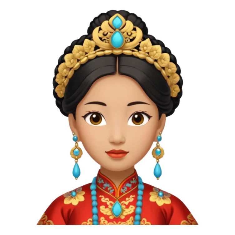 ancient Ming woman with earrring sticker
