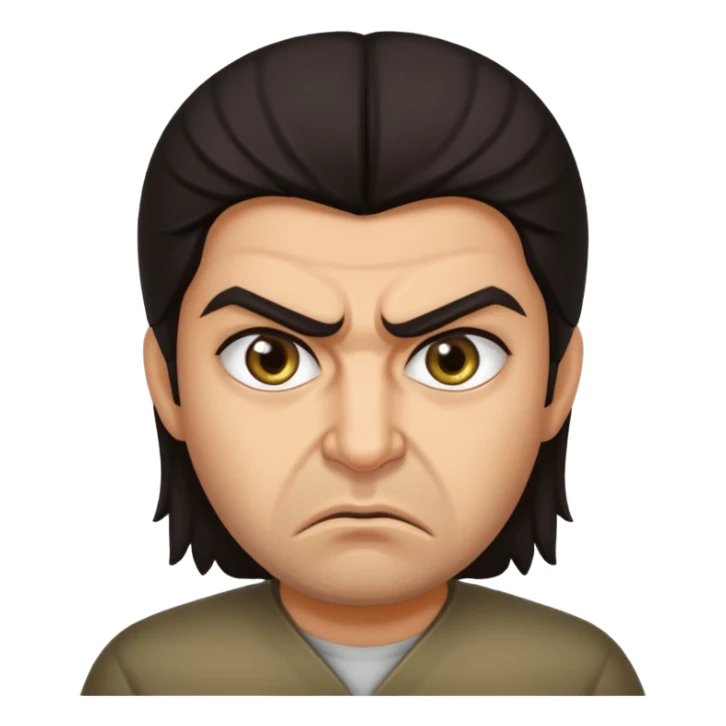 in profile, angry Iranian sticker