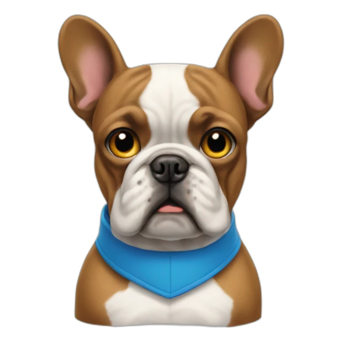 Bouledogue français qui fait du ski sticker