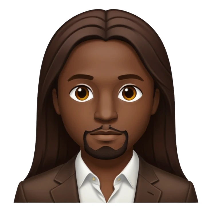 Akon with long dark brown hair sticker