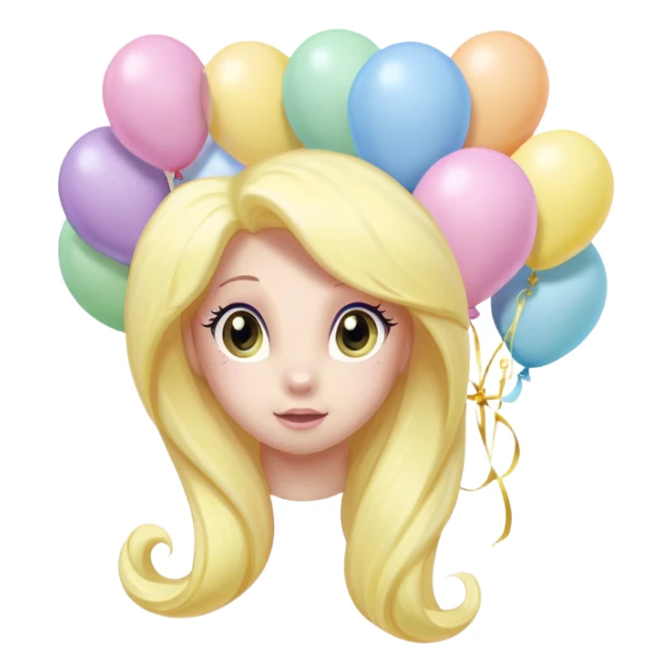 fluttershy mlp pastel balloons floating above its mane. sticker