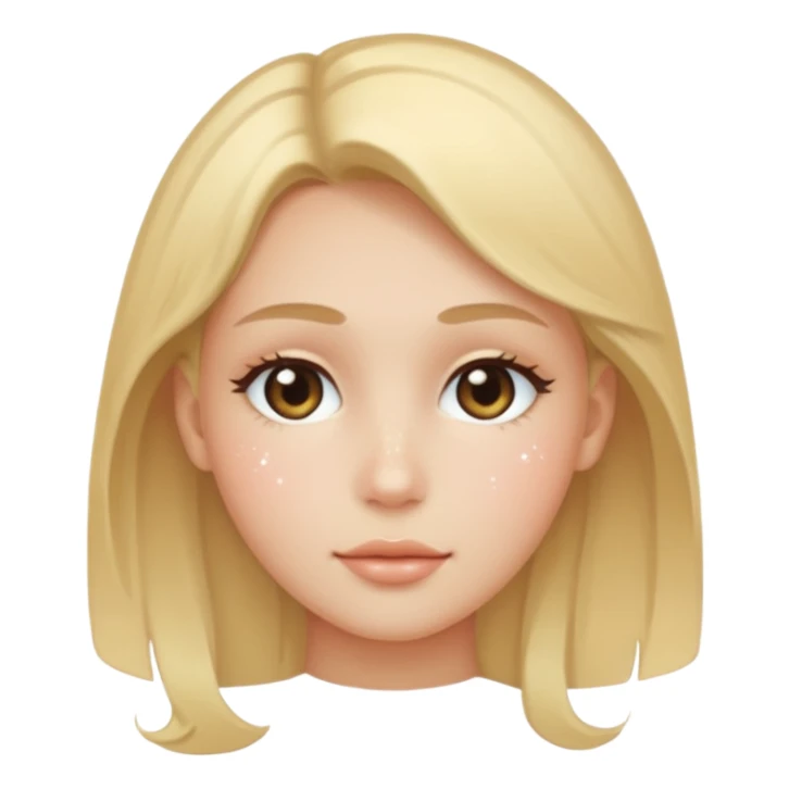 face silhouette with clear skin and sparkles sticker