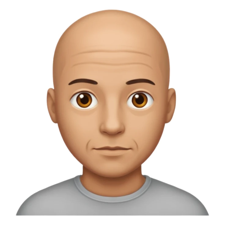 a portrait of bald man  sticker