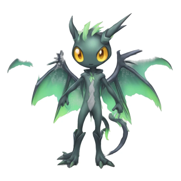 cute cool edgy sharp eldritch ethereal Digimon-Fakemon-animal full body sticker
