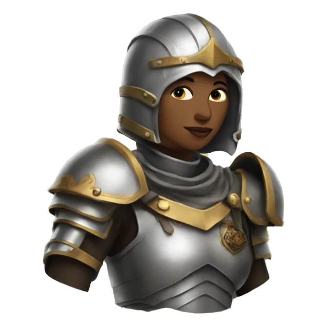 woman wearing armor smoking a cigarette sticker