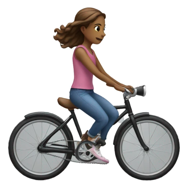 Make a bike with a girl on it sticker
