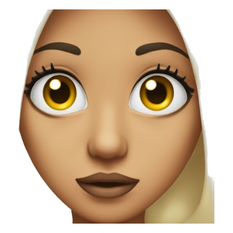 taxa with big glossy lips and long lashes  sticker