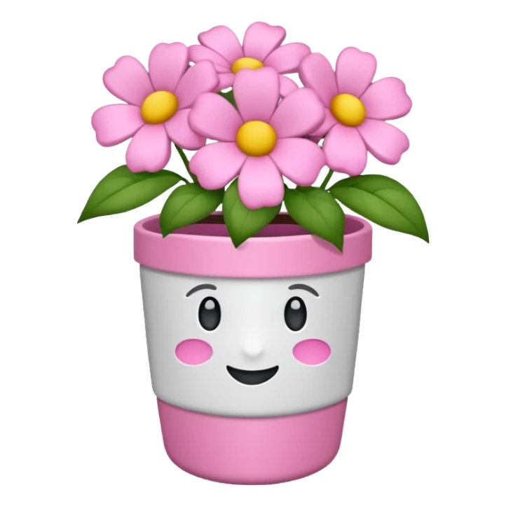 vaso branco com laço rosa sem flores sticker