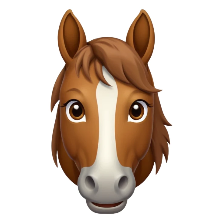 the cartoon horse should be more cartoon, and face front sticker