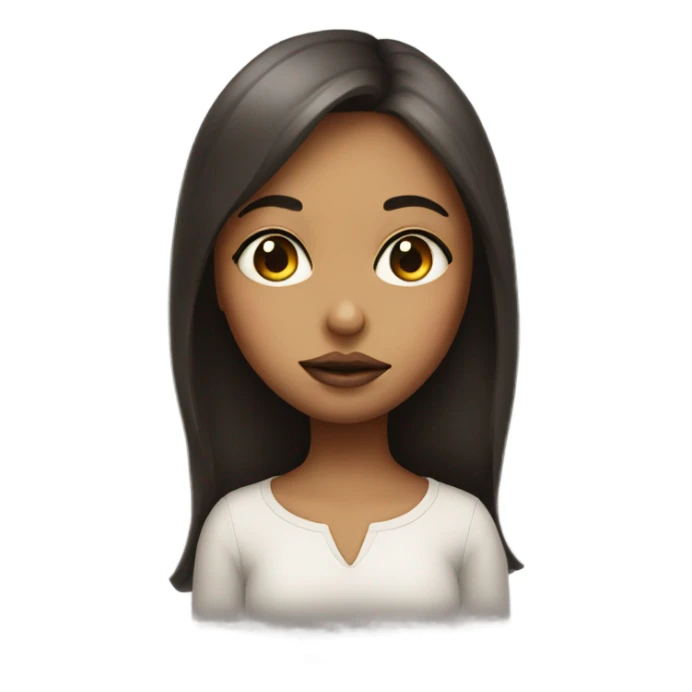 girl with big eyes and kissy lips sticker