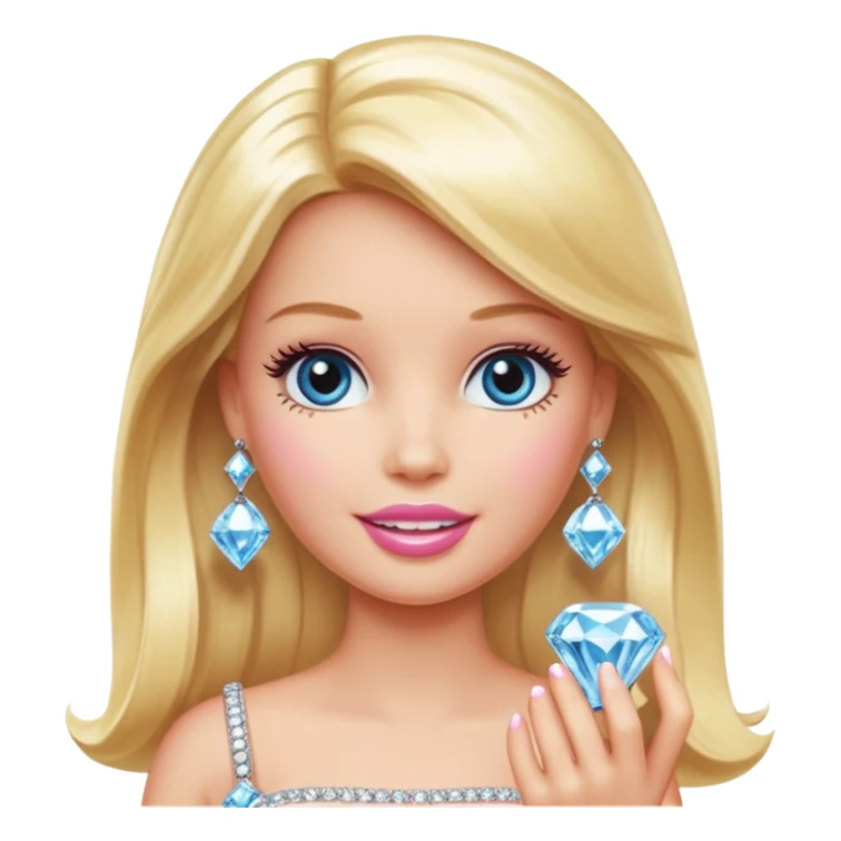 barbie carrying diamonds sticker