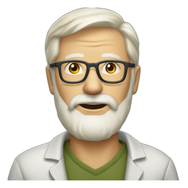 62 years blond old man with a very light beard with lunettes sticker