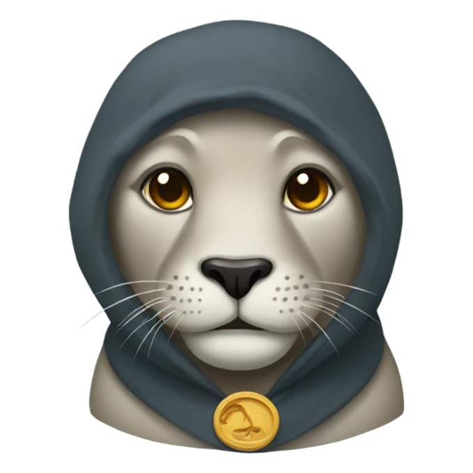 seal in lion costume sticker