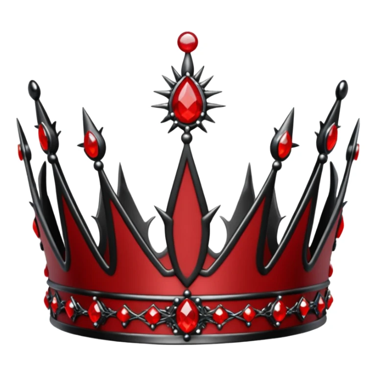 Black and red gothic thorny tiara crown  sticker