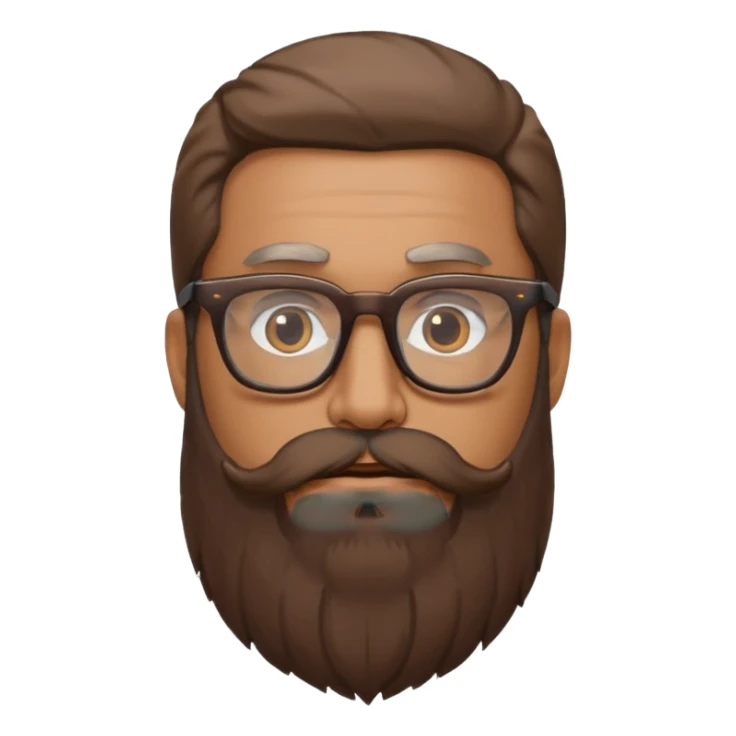 HOMME LONGUE BARBE LUNETTE sticker