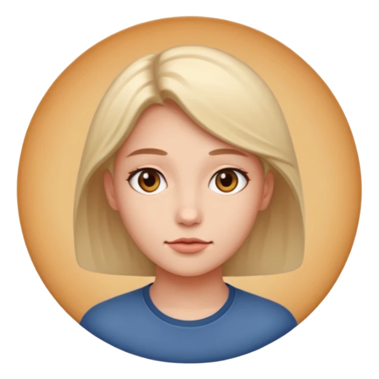 un joli personne de face dans un rond  sticker