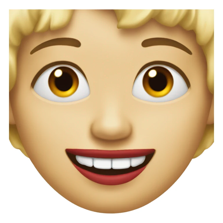  white foot with a red lips, eyes and smile sticker