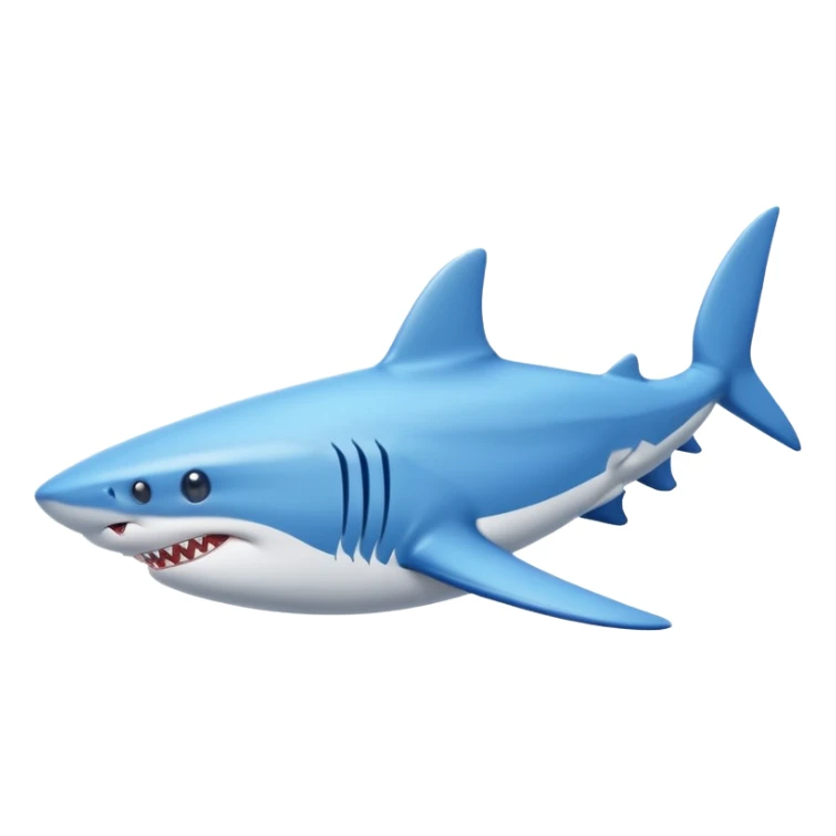 Shark with Nike shoes that are blue  sticker
