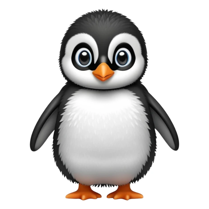 Cute baby penguin with big eyes waddling sticker