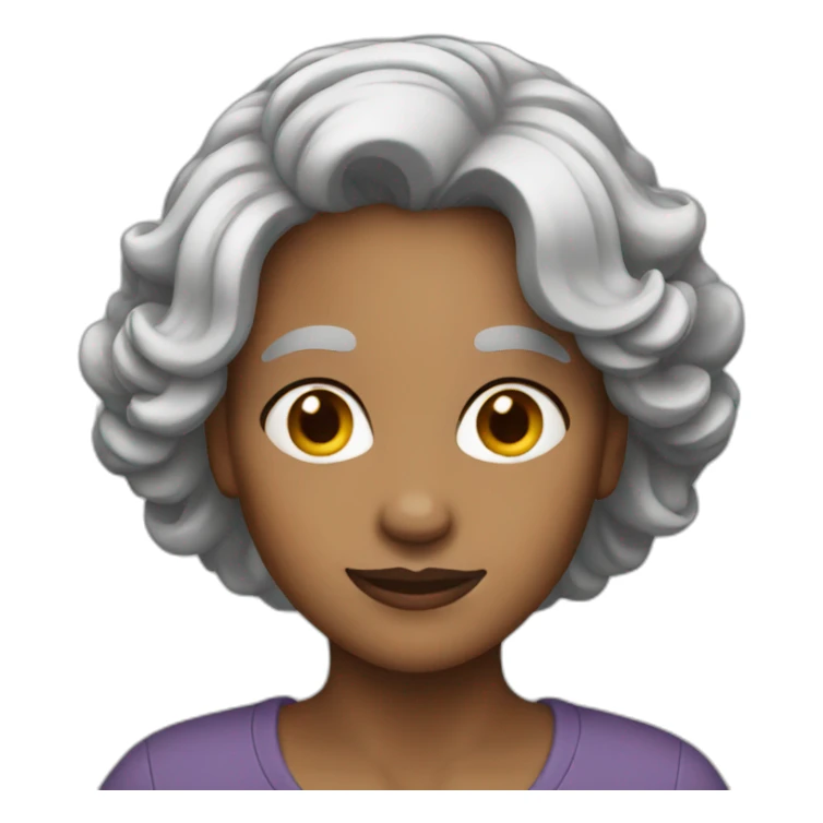 woman gray hair sticker